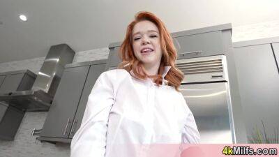 Beautiful redhead housewife decided to try anal sex for the first time - sunporno.com