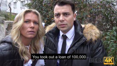Busty blonde debt collector pays off her debt with anal sex and busty sex - sexu.com - Russia